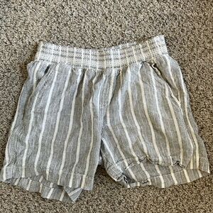 Briggs Black Striped High Waist Shorts